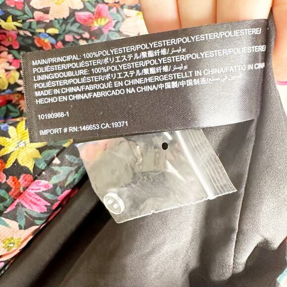 C/Meo Collective Womens Pencil Dress Floral V Neck Puff Ruched Multicolor XL - Picture 8 of 9